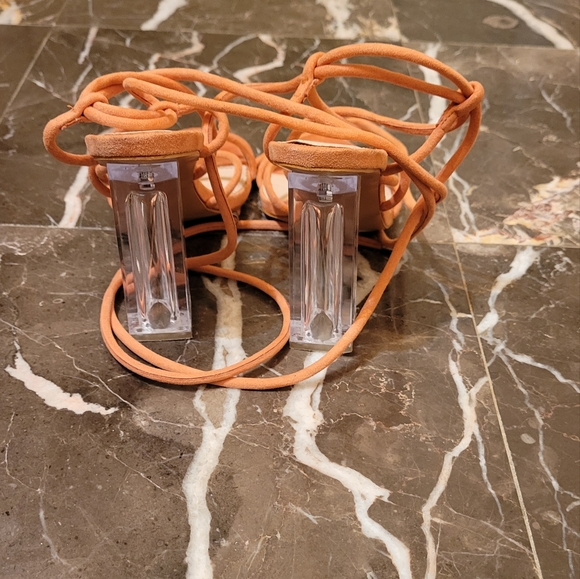 Coral strapy heels - Picture 2 of 4